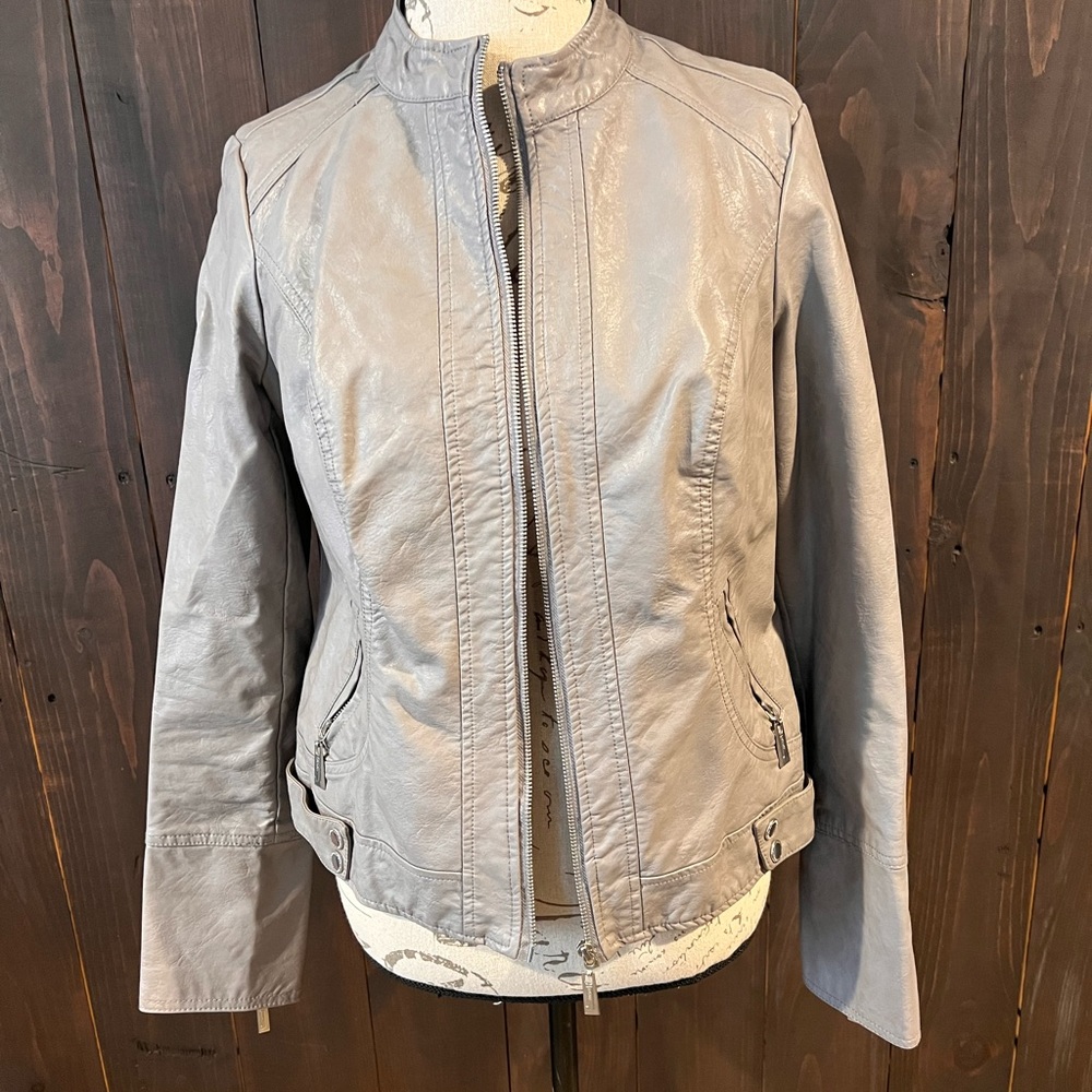 Faux leather jacket